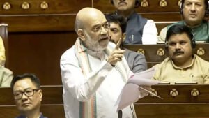 Read more about the article Op Sindoor debate: Amit Shah hails Operation Mahadev in Rajya Sabha; INDIA bloc walk out over PM’s absence