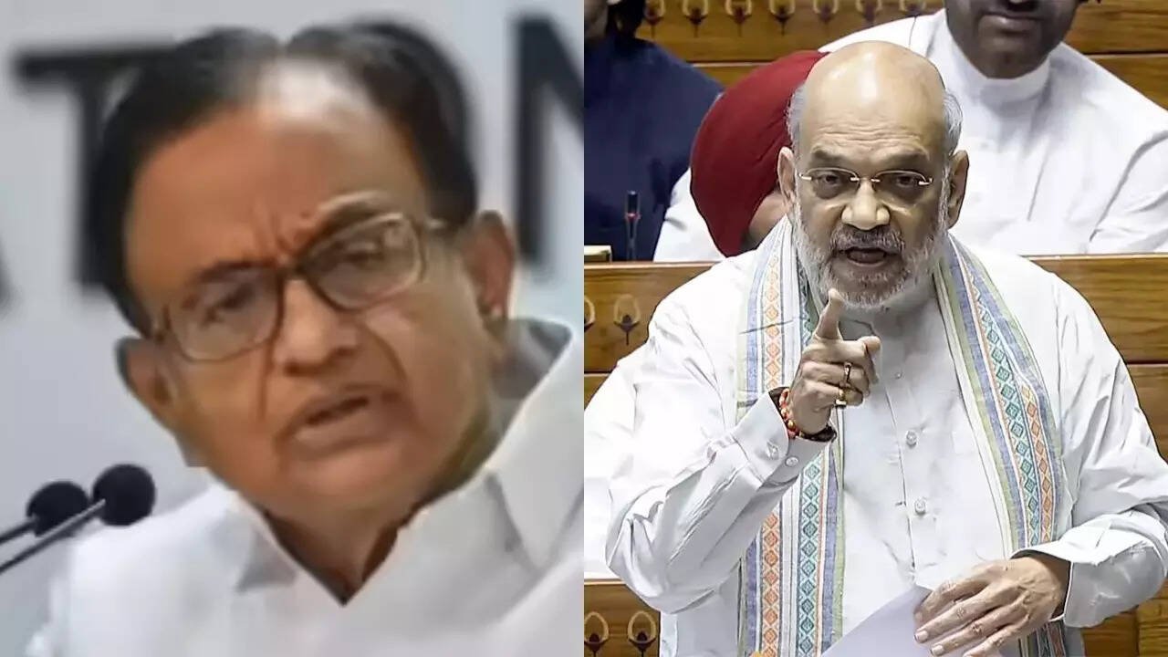 You are currently viewing ‘Insinuation, lie, and distortion’: Chidambaram rebuts Amit Shah’s Afzal Guru death sentence claim; clarifies mercy petition was pending