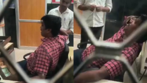 Read more about the article Watch: Viral video of Karnataka railway clerk on phone ignoring passengers sparks outrage; staff dismissed after backlash