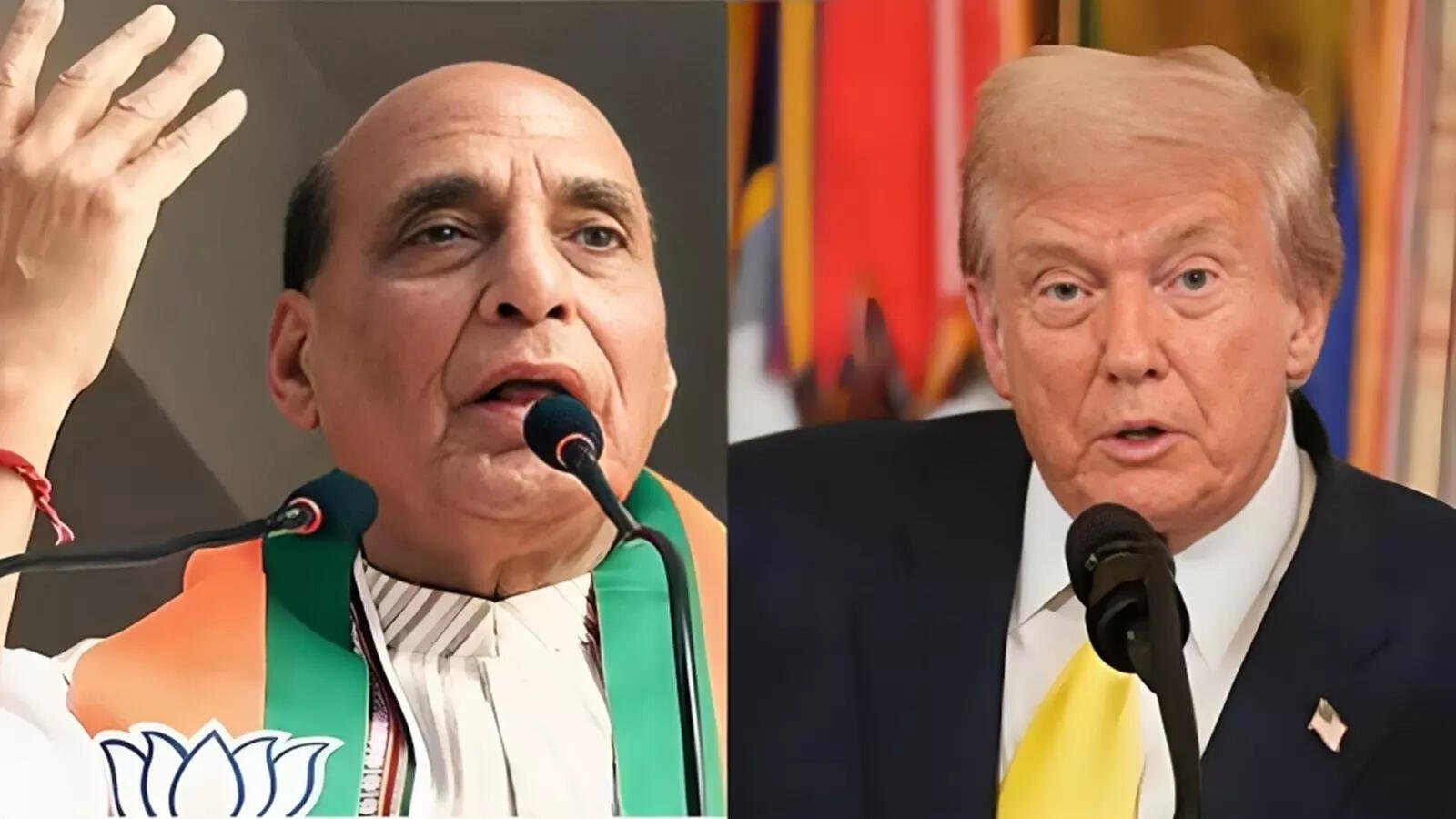 You are currently viewing ‘Some boss is jealous’: Rajnath Singh’s veiled attack on Donald Trump over tariffs; says no power can stop India’s rise