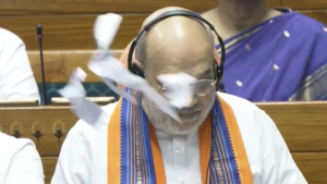 Read more about the article Monsoon session: Oppn MPs tear copies of three key bills; throw paper at Amit Shah