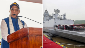 Read more about the article ‘Floating F-35:’ Rajnath Singh’s indirect swipe at US jet; hails new frigates as ‘game changers’