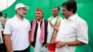 Read more about the article Last leg of ‘Voter Adhikar Yatra’: Akhilesh Yadav joins Rahul Gandhi, Tejashwi in Bihar- Watch