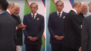 Read more about the article Watch: PM Modi, Putin walk past Pakistan PM at SCO Summit; Shehbaz Sharif left looking on