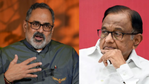 Read more about the article ‘Failed finance minister’: Rajeev Chandrasekhar’s ‘disgruntled’ retort on Chidambaram’s GST ‘U-turn’ claim